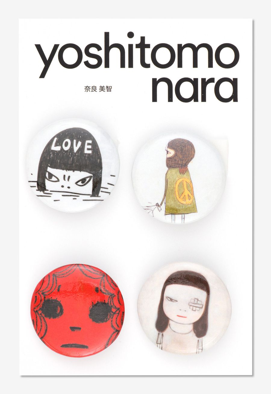 奈良美智　ピンバッチ　YOSHITOMO NARA Yoshitomo Nara: Reach Out to the Moon, Even If We Can't