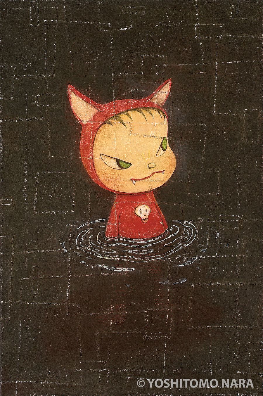 No.YNF2407 - Kitty in a Puddle 1999 | YOSHITOMO NARA The Works