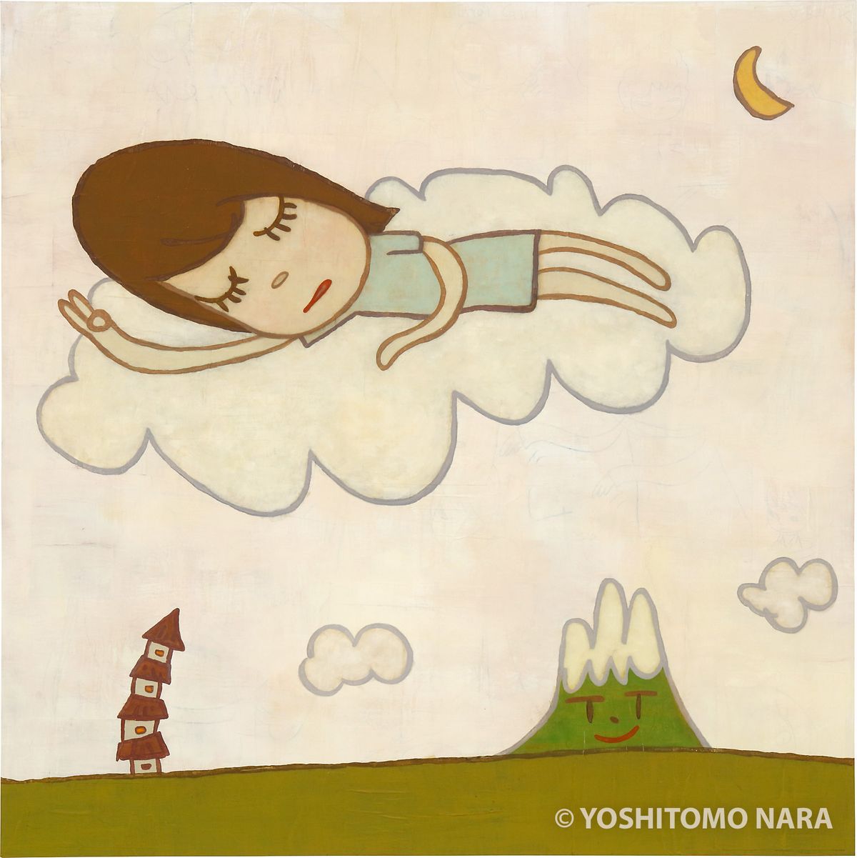 絵画 nap No.YNF7414 - Peace / Nap in the Sky 2023 | YOSHITOMO NARA The Works