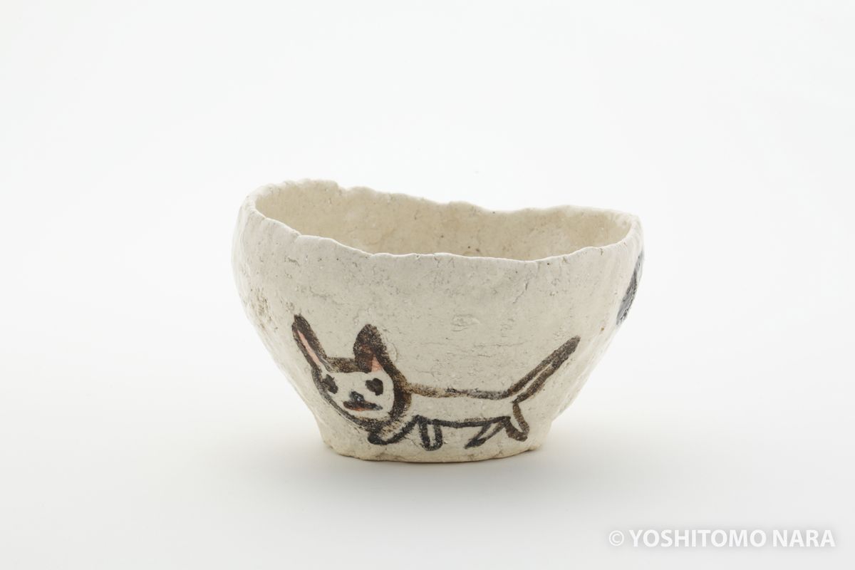 ★花のムリーニと銀箔★インカルモ茶碗 No.YNF5400 - 猫娘茶碗 2010 | YOSHITOMO NARA The Works