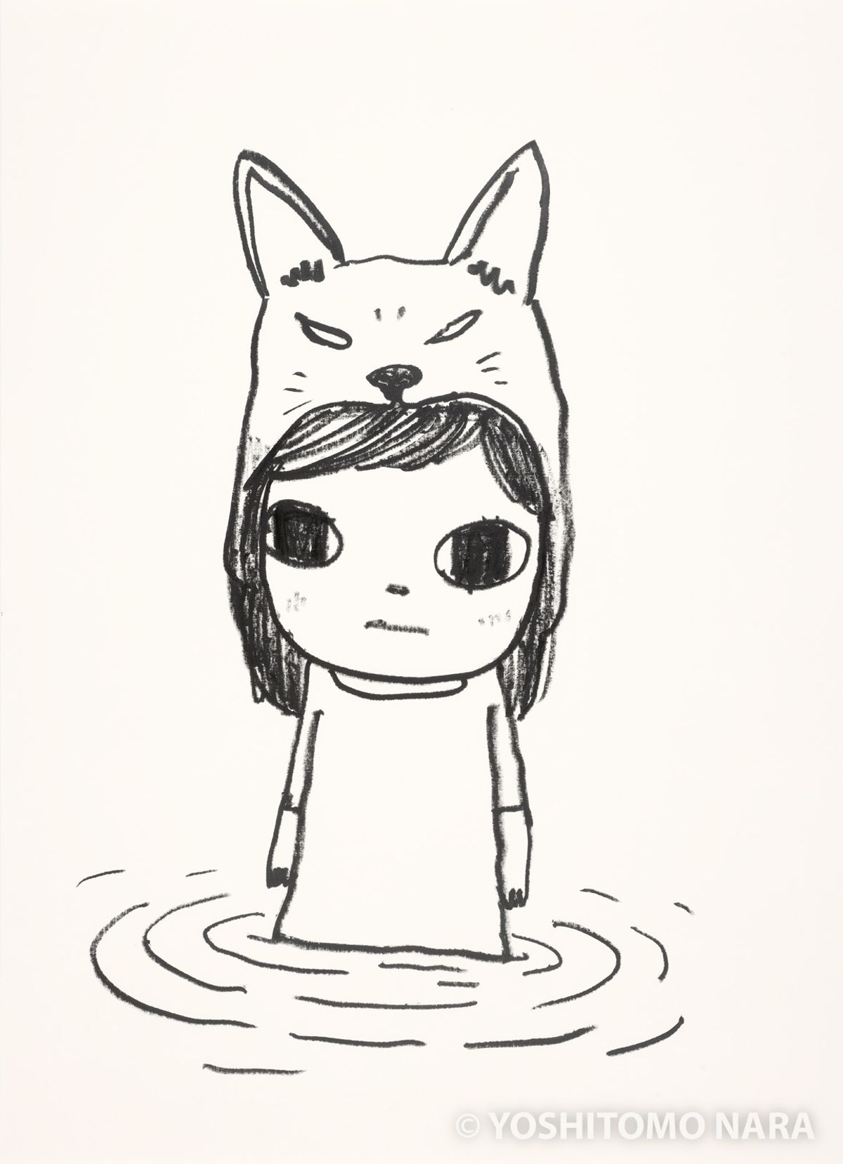 No.YNF7924 - Cutie in the Puddle 2024 | YOSHITOMO NARA The Works