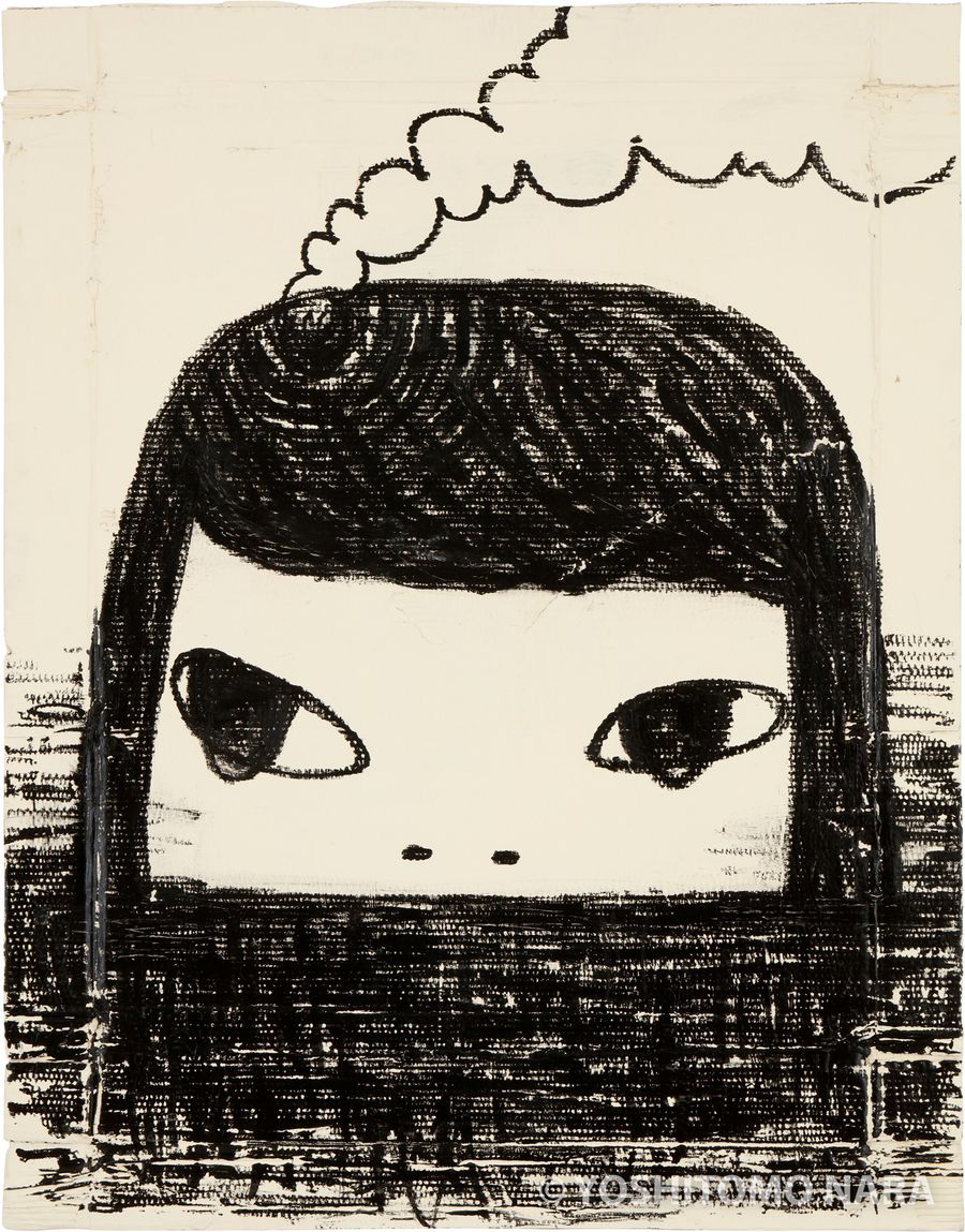 絵画　F No.YNF87 - Untitled 1987 | YOSHITOMO NARA The Works - 奈良美智 絵画