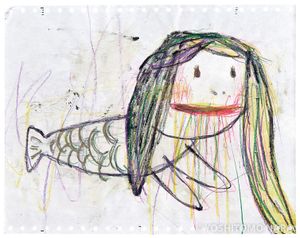 奈良美智 サルの女の子 F6号 YOSHITOMO NARA The Works - 奈良美智オンラインカタログレゾネ