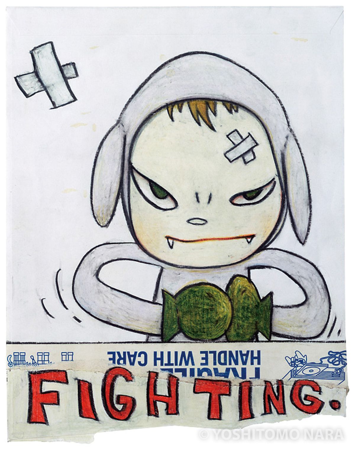 奈良美智 版画 【Fighting】 No.YNF3115 - Fight It Out 2002 | YOSHITOMO NARA The Works - 奈良