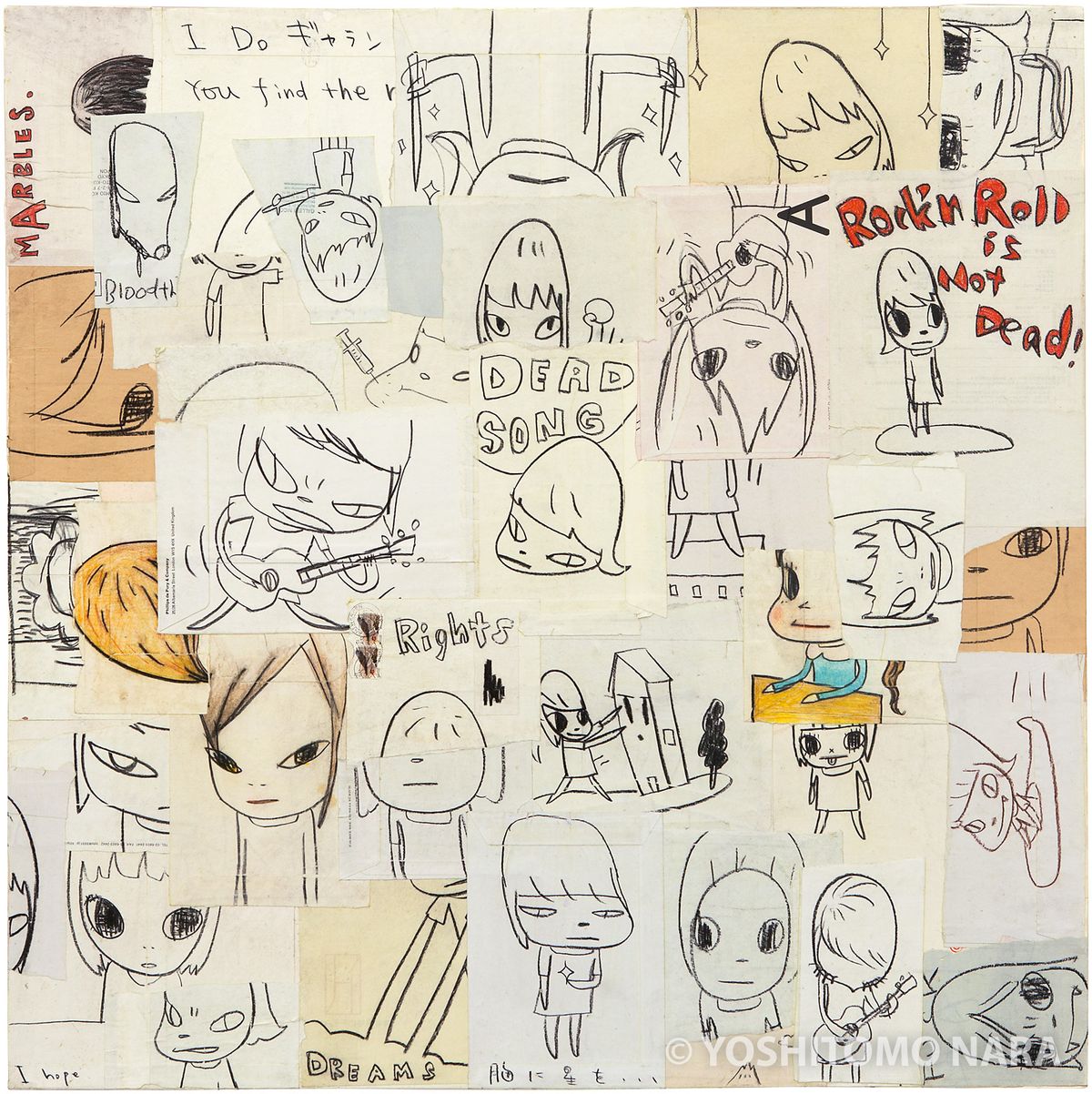 No.YNF5889 - Collage of Previously Unreleased Drawing II 2014