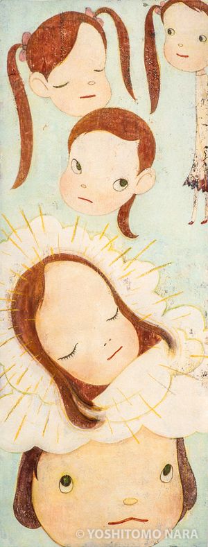 No.YNF2639 - 『ひな菊の人生』のための装画 ダリアを呼ぶひな菊 1998
