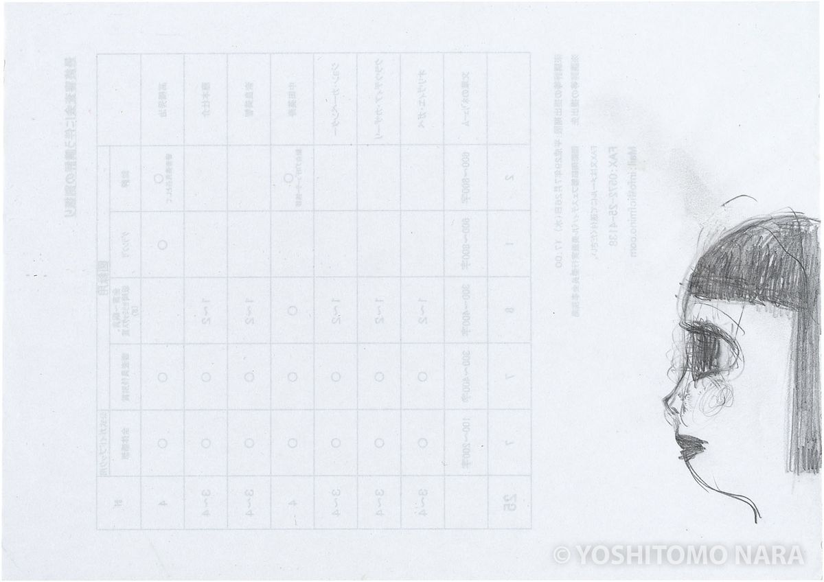 よしとも 様① 奈良美智 YOSHITOMO NARA SELF-SELECTED WORKS WORKS ON PAPER
