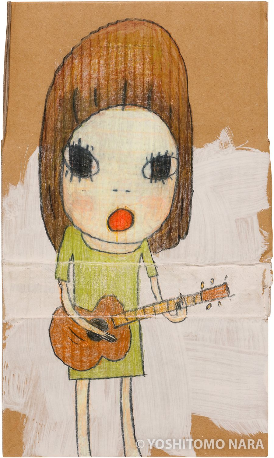 奈良美智 版画 Guitar Girl 2009年 個展限定 証明書・額付 奈良美智 版画 Guitar Girl 2009年 個展限定 証明書・額付 Guitar