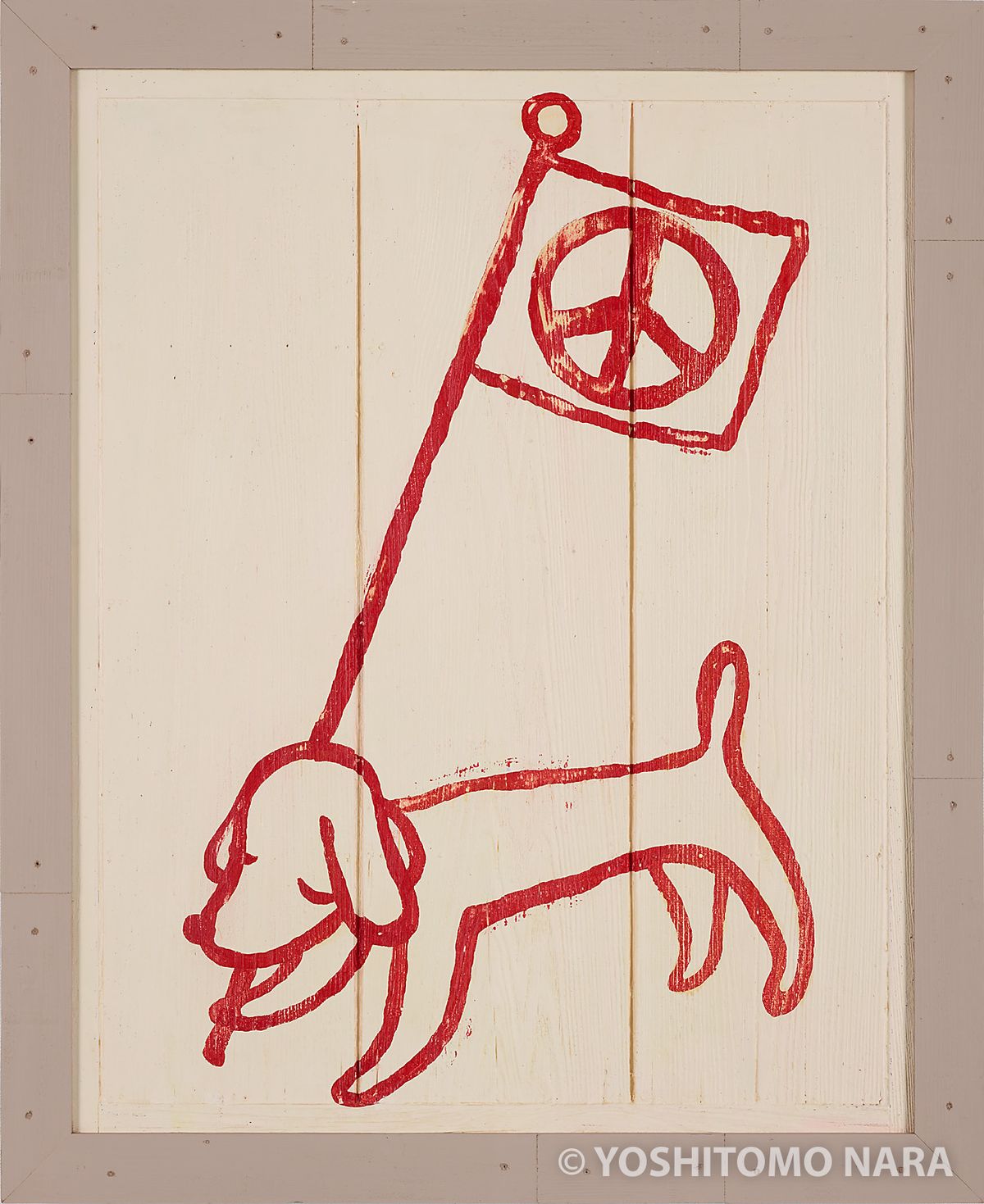 No.YNF6175 - Peace Flag Dog 2015 | YOSHITOMO NARA The Works