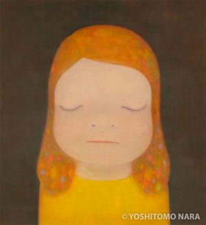 奈良美智 版画 1997年 Yoshitomo Nara / 奈良美智版画額「Haze day