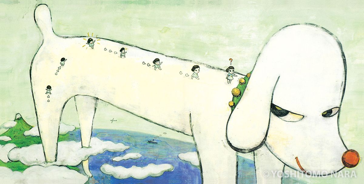 No.YNF1620 - 絵本『ともだちがほしかったこいぬ』のための装画