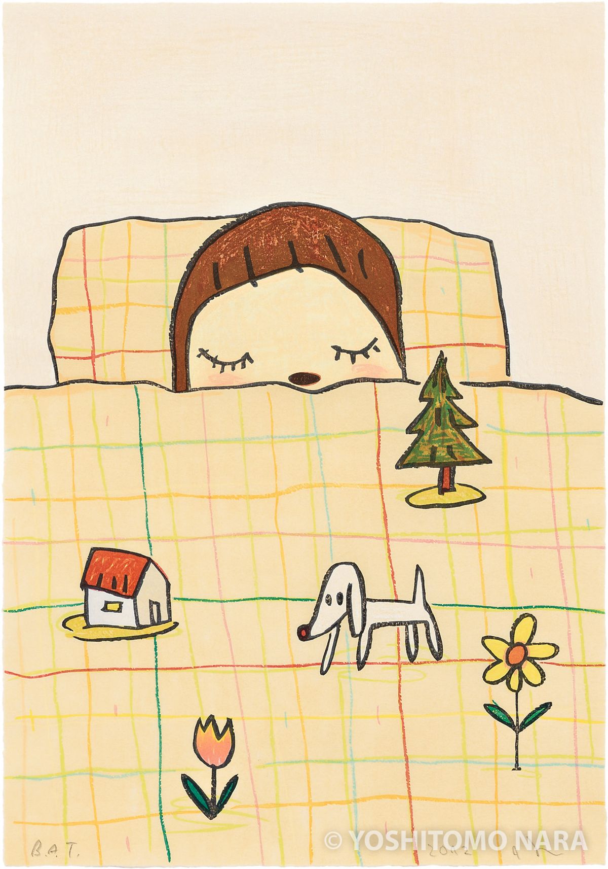 【額付】奈良美智「Dream Time」 No.YNF5862 - Dream Time 2013 | YOSHITOMO NARA The Works