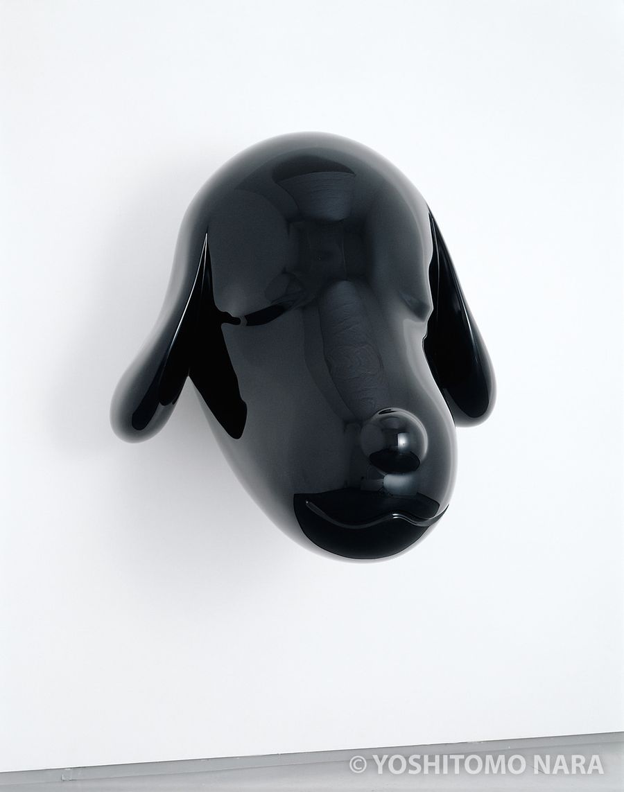 パップ 限定 黒 奈良美智 レア No.YNF4695 - Big Pup Head 2007 | YOSHITOMO NARA The Works - 奈良