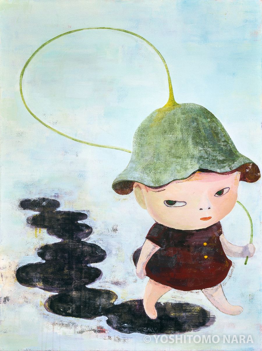 奈良美智 Dead Lock” and “Guns in Hands” 2025 Acrylic on Patchworked