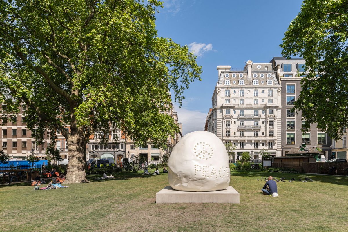 No.YNF6889 - Peace Head（拡大作） 2021（粘土原型：2020